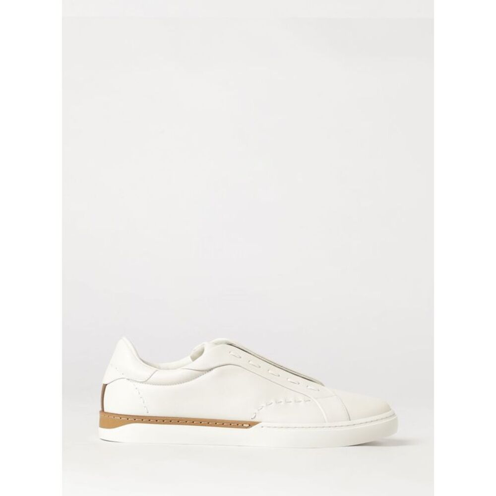 Fendi Men Fendi City Calfskin Slip-On Sneakers With Jacquard Logo